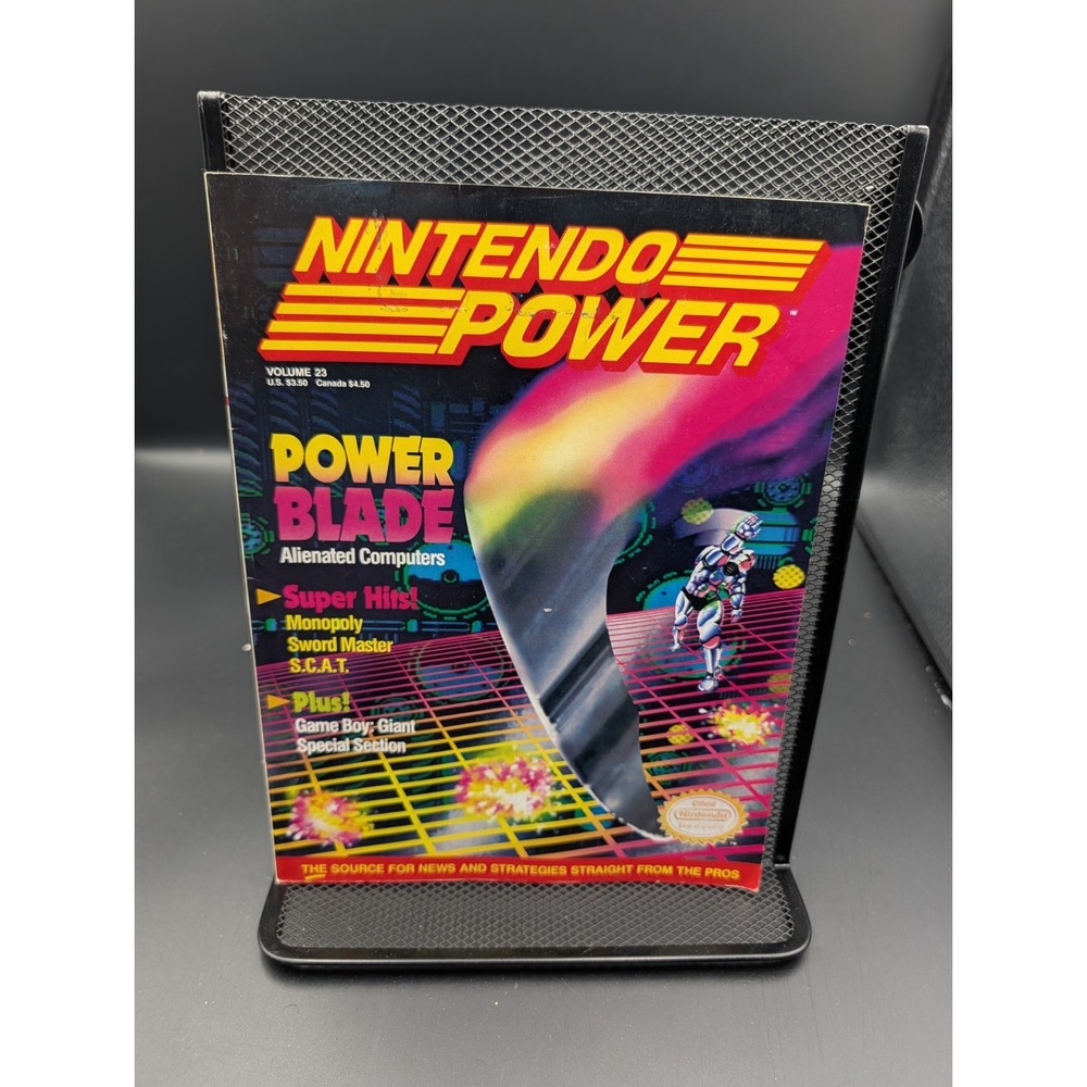 Nintendo Power Magazine #23 April 1991 NES Power Blade, Sim City Poster